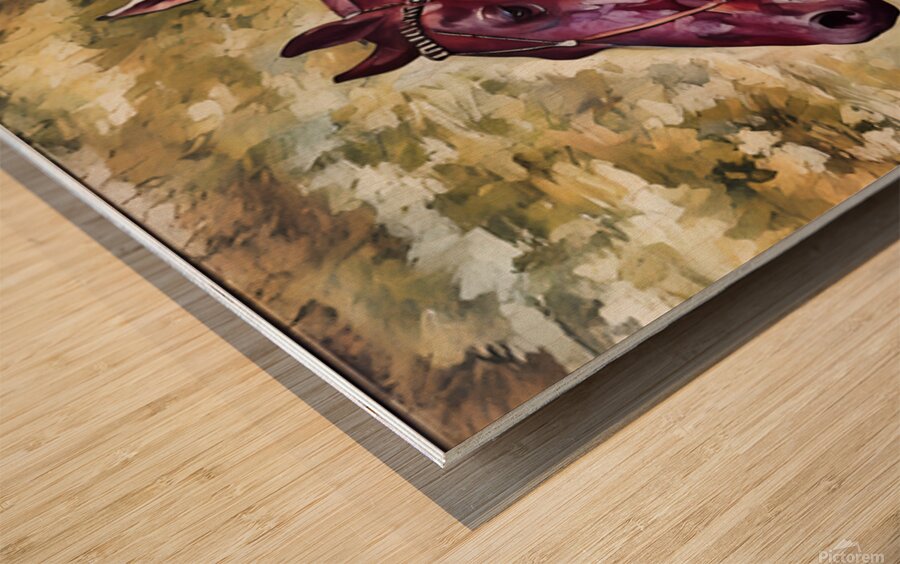 ArtXcl 049 three horses  Wood print