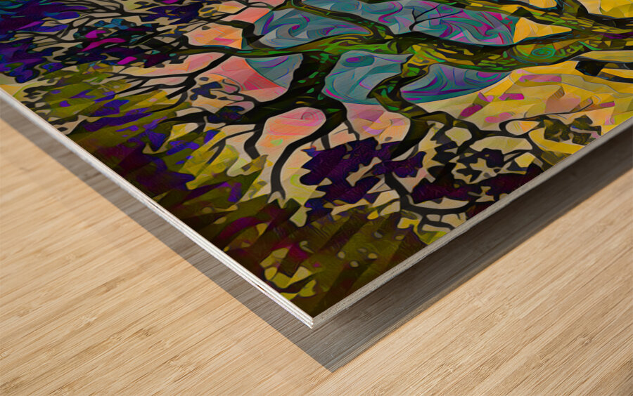 ArtXcl 053 twisted tree polyart Wood print