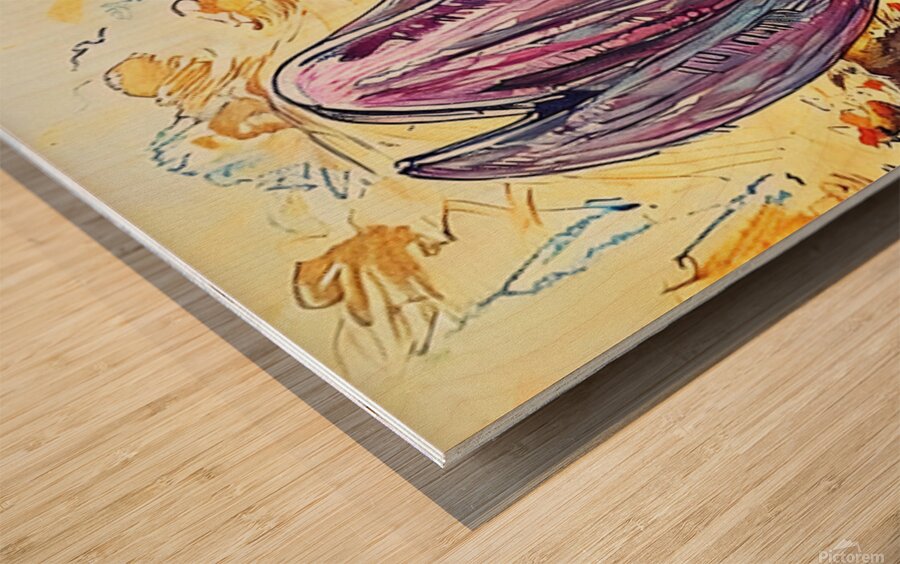 ArtXcl 008 painted tulips Wood print