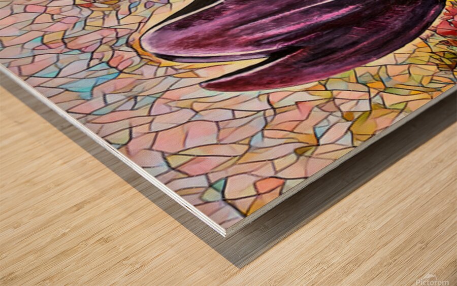 ArtXcl 009 painted tulips Wood print