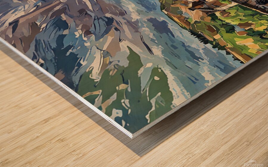 ArtXcl 163 Eileen-Donan-castle-Scotland-from-photo Wood print