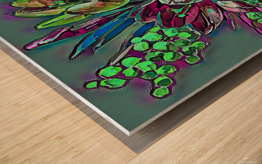 ArtXcl 068 flowers pastel style Wood print