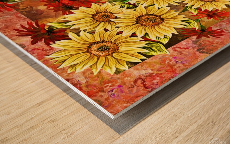 ArtXcl 078 sunflowers Wood print