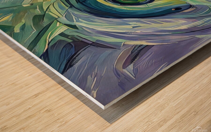 ArtXcl 010 serpent apple abstract illustration  Wood print