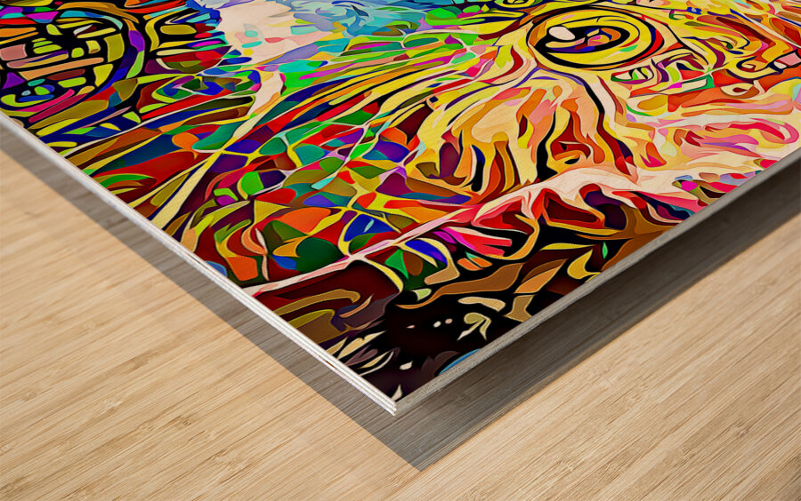 ArtXcl 182 cat abstract  Wood print