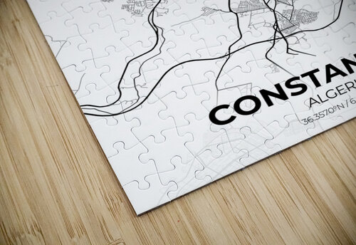 Constantine Algeria City Map Print Conceptual Photography puzzle