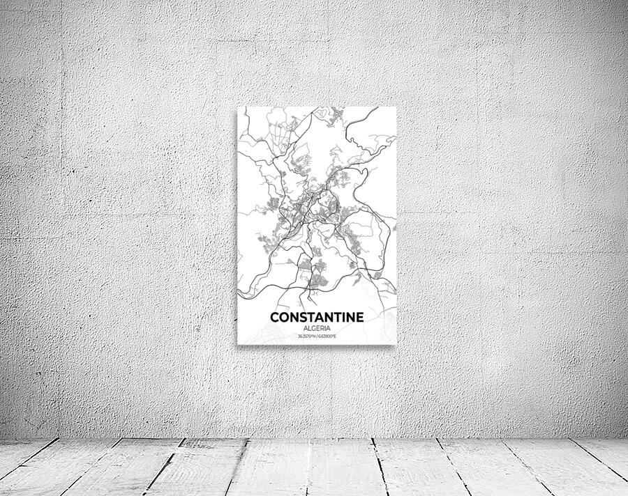 Constantine Algeria City Map Print Wall Preview