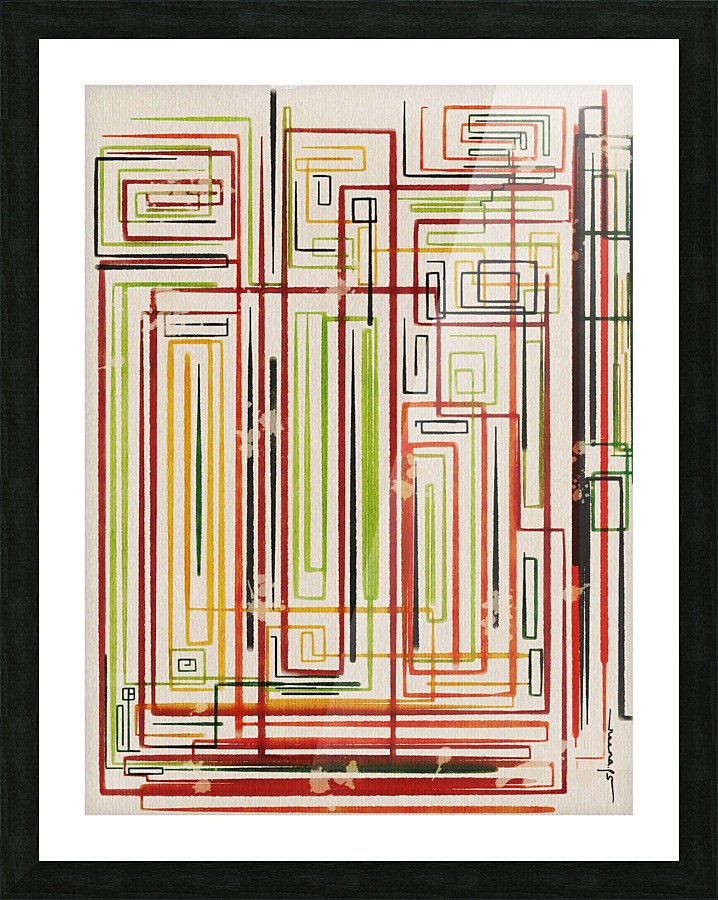 Stuck in Lines Picture Frame print