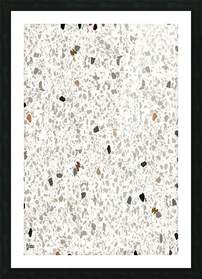 White  Terrazzo Picture Frame print