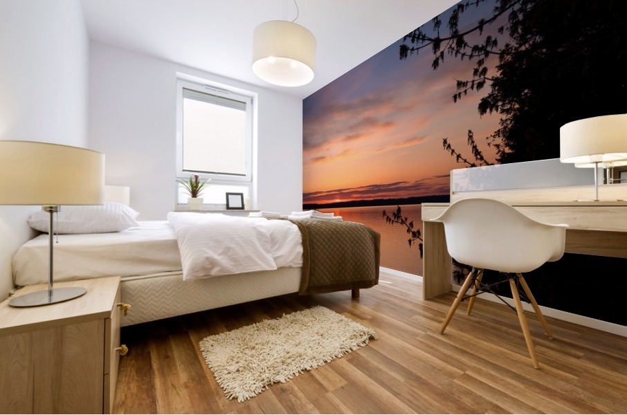 Sunset Fishing Mural print