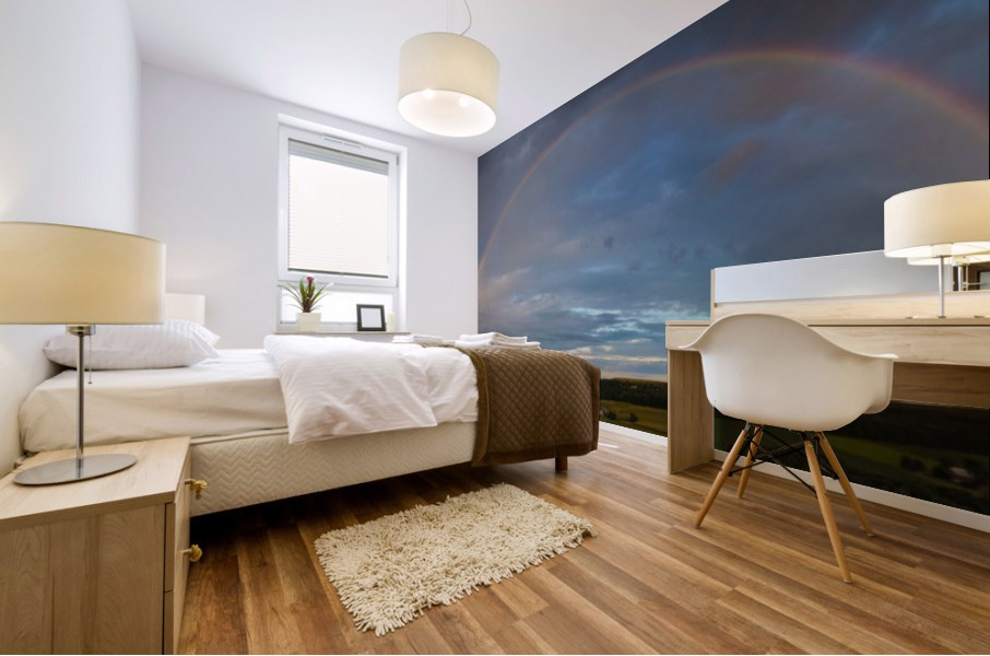 Double Rainbow Over Leith Mural print