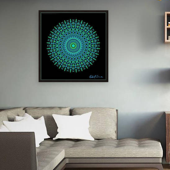 Limited Edition - Turquoise Mandala Art 1003 by Robi