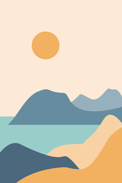 Modern natural abstract landscape. c Digital Download