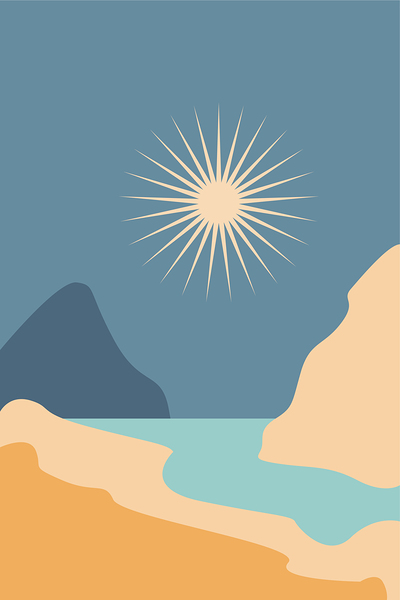 Modern natural abstract landscape. b Digital Download