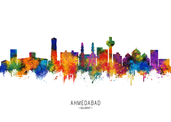 Ahmedabad India Skyline Digital Download