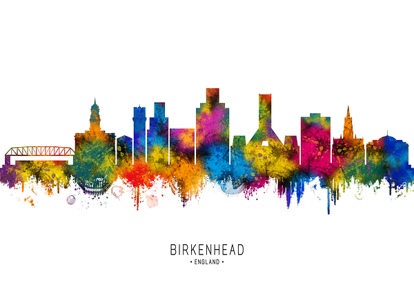 Birkenhead England Skyline Digital Download
