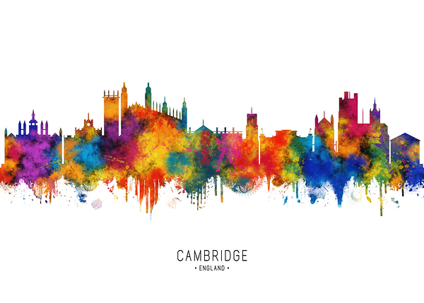 Cambridge England Skyline Digital Download