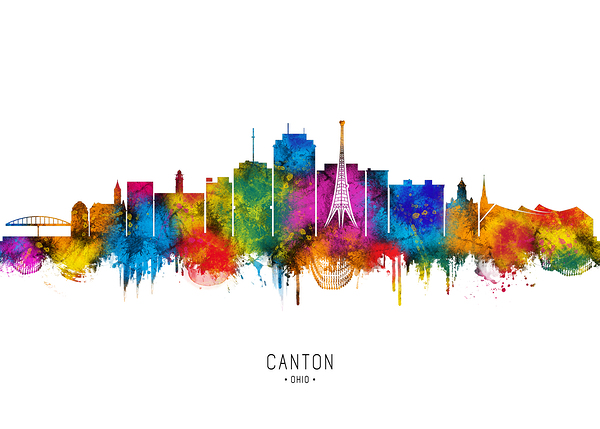 Canton Ohio Skyline Digital Download