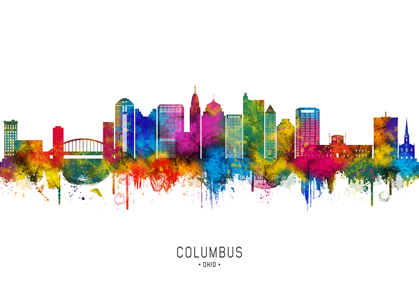 Columbus Ohio Skyline Digital Download