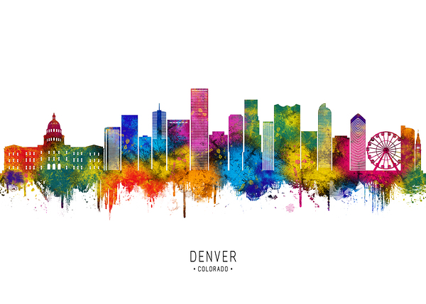 Denver Colorado Skyline Digital Download