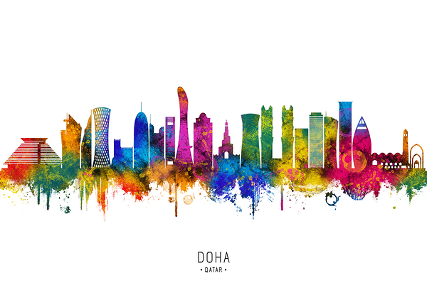 Doha Qatar Skyline Digital Download