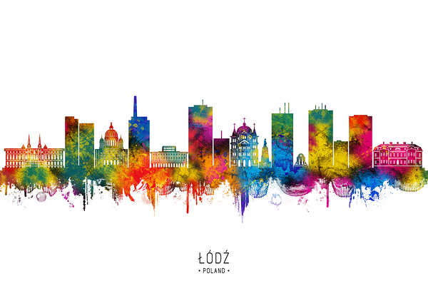 Lodz Poland Skyline Digital Download