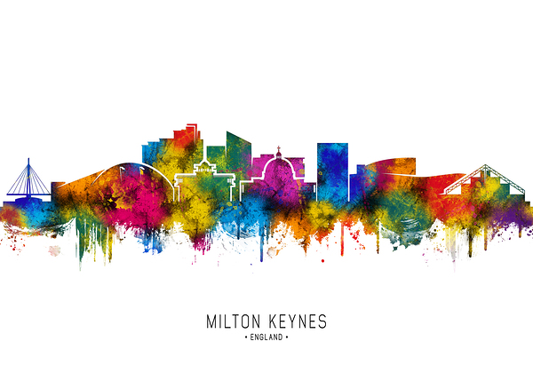 Milton Keynes England Skyline Digital Download