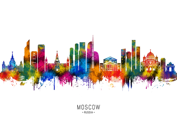 Moscow Russia Skyline Digital Download