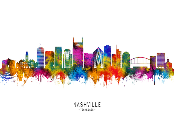 Nashville Tennessee Skyline Digital Download