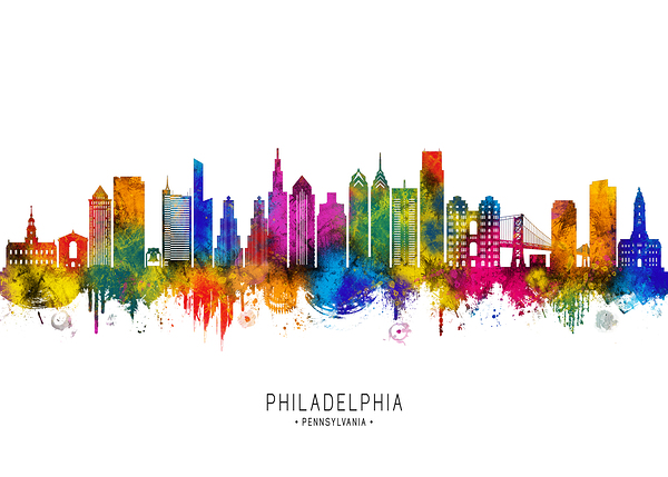 Philadelphia Pennsylvania Skyline Digital Download