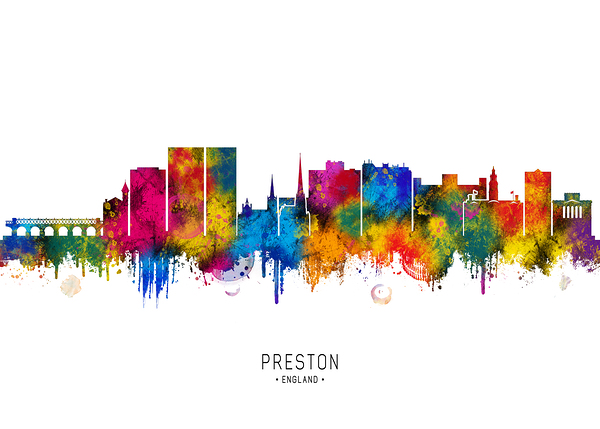 Preston England Skyline Digital Download