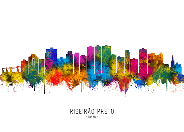 Ribeirao Preto Brazil Skyline Digital Download