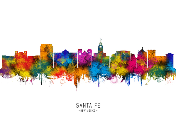 Santa Fe New Mexico Skyline Digital Download