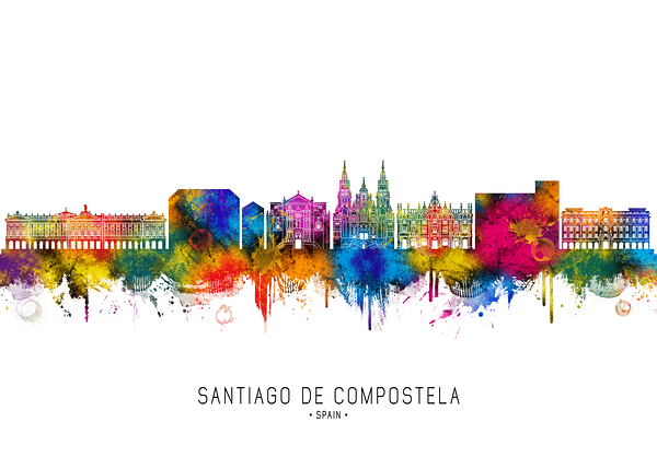 Santiago de Compostela Spain Skyline Digital Download