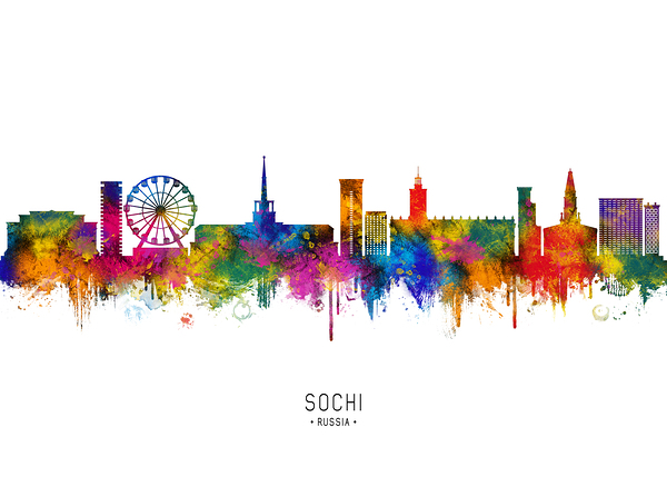 Sochi Russia Skyline Digital Download