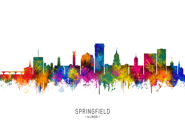 Springfield Illinois Skyline Digital Download