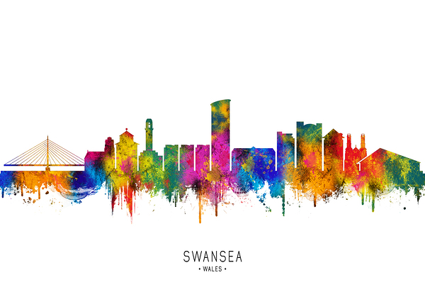 Swansea Wales Skyline Digital Download