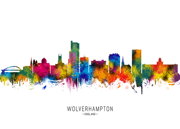 Wolverhampton England Skyline Digital Download