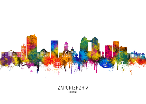 Zaporizhzhia Ukraine Skyline Digital Download