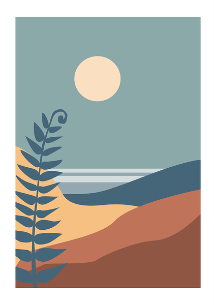  Colorful landscape poster. a Digital Download