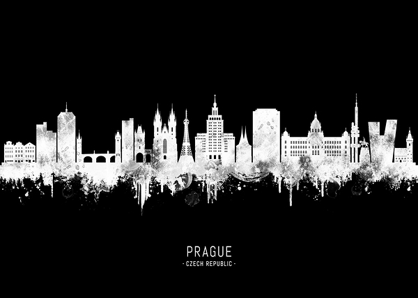 Prague Czech Republic BW Digital Download