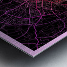 Delhi India Road Map Metal print