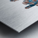 Kyiv Ukraine Skyline Sepia Metal print