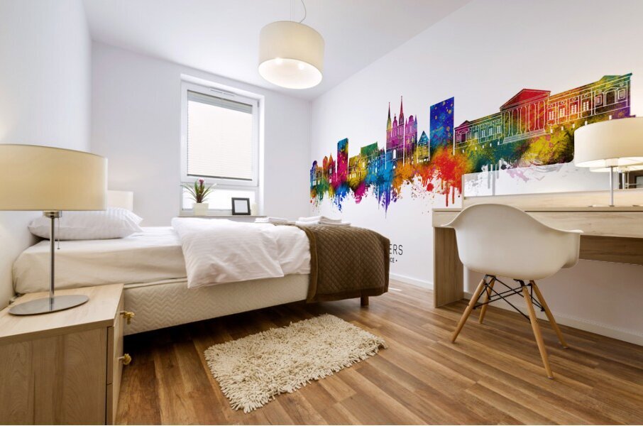 Angers France Skyline Mural print