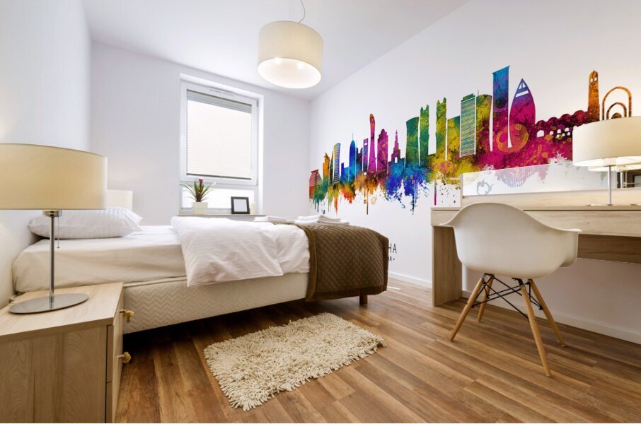 Doha Qatar Skyline Mural print