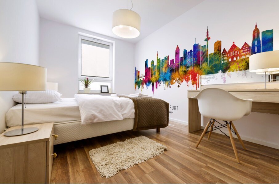 Frankfurt Germany Skyline Mural print