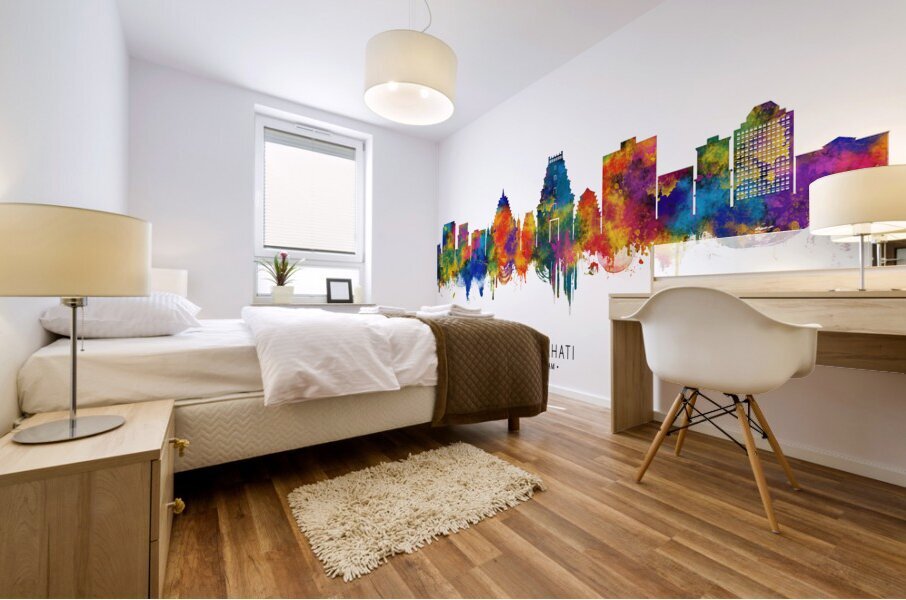 Guwahati Assam Skyline Mural print