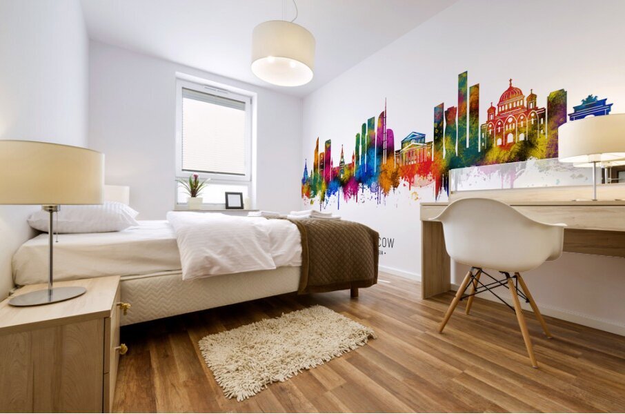 Moscow Russia Skyline Mural print