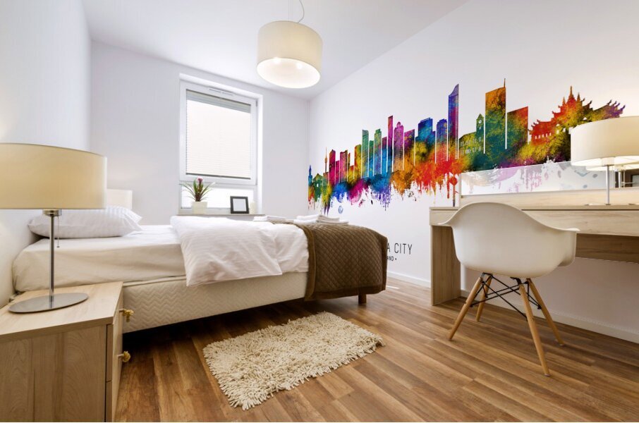 Pattaya City Thailand Skyline Mural print