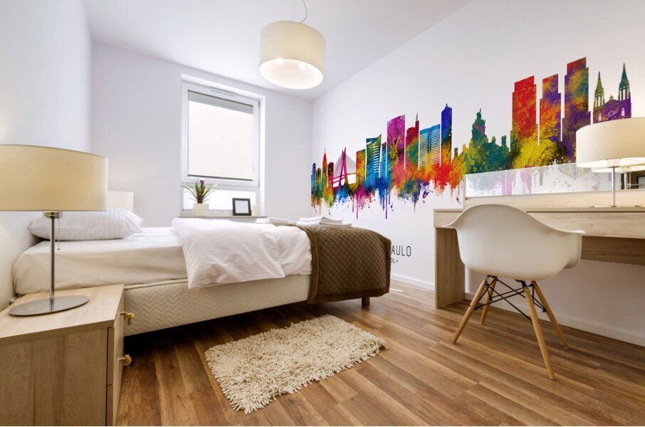 Sao Paulo Brazil Skyline Mural print